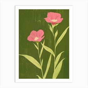 Pink & Green Veronica 1 Art Print