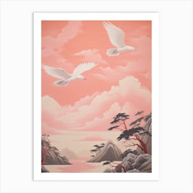 Vintage Japanese Inspired Bird Print Osprey 3 Art Print