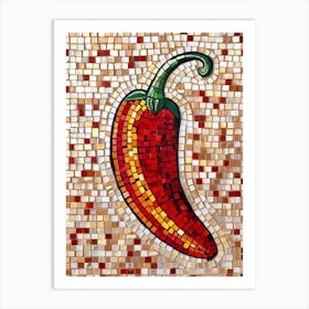 Hot Pepper Mosaic Art Print