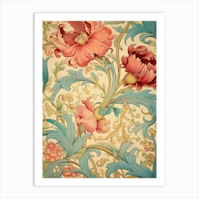 Floral Wallpaper 52 Art Print