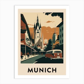 Munich 3 Vintage Travel Poster Art Print
