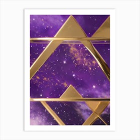 Purple Gold Galaxy Art Print