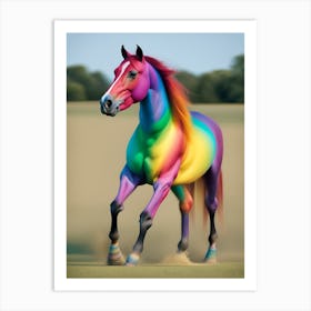 Rainbow Horse 24 Art Print