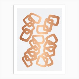 Copper Rectangle Chain 2 Art Print