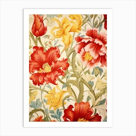 Floral Wallpaper 10 Art Print