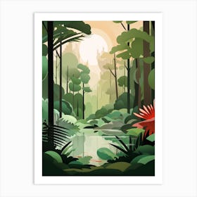Jungle Abstract Minimalist 6 Art Print