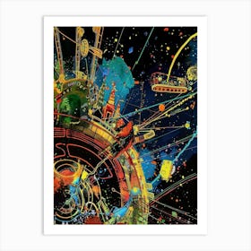 Spaceship Style Abstract Art Print