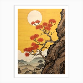 Akikusa Autumn Dandelion Vintage Botanical Woodblock Art Print