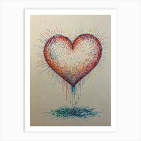 Heart Of Love 60 Art Print