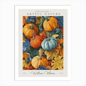 William Morris Pumpkins Decor Autumn Fall Leaves Exhibition Art Print