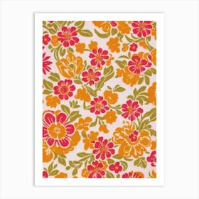 Bellflower Floral Print Warm Tones 1 Flower Art Print