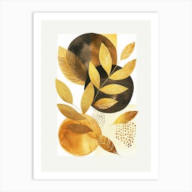 Gold Leaf Print 3 Art Print