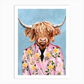 Highland Cow Animal Art Print