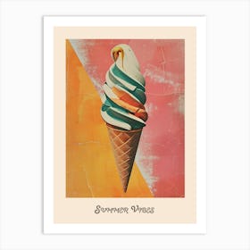 Summer Vibes Ice Cream Poster 2 Art Print