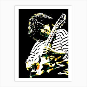 Pat Metheny American Jazz Guitarist in Pop Art Illustration Art Print