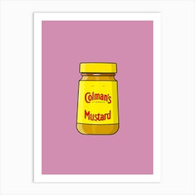 Mustard, Kitchen, Condiment, Art, Cartoon, Wall Print Art Print