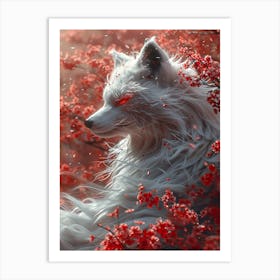 Beautiful Fantasy White Fox 3 Art Print