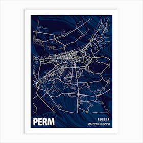 Perm Crocus Marble Map Art Print