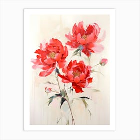 Red Peonies 1 Art Print