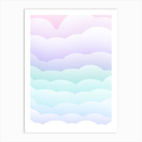 Pastel Clouds Art Print