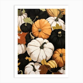 Pumpkin Patch Illustration 3 Art Print