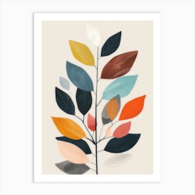 Abstract Leaves Canvas Print Art Print