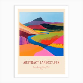 Colourful Abstract Brecon Beacons National Park Wales 2 Poster Art Print