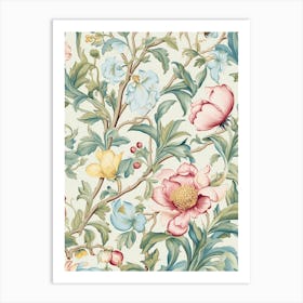 Floral Wallpaper 385 Art Print