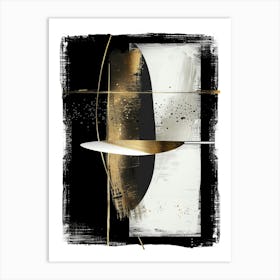 Abstract Black And Gold 4 Art Print