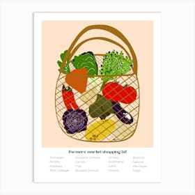 Farmers Market Day - Poster Art Print