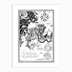 The Moomin Drawings Collection Moomin Valley Map Art Print