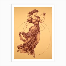 Aphrodite Vintage Drawing 5 Art Print