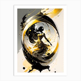 Gold And Black 2 Art Print