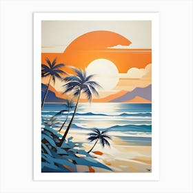 Sunset At The Beach 42 Art Print