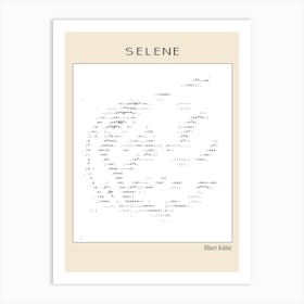 Ascii art Minimalist – Selene – Albert Aublet (1880) – Classic Painting Art Print