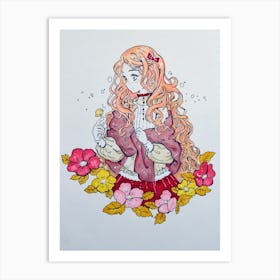 Flower Girl Art Print