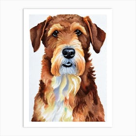 Airedale Terrier Watercolour 5 Dog Art Print