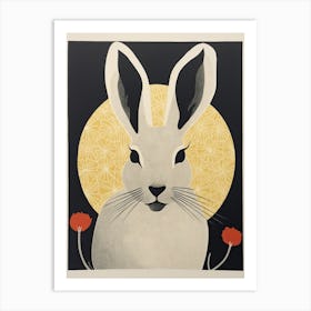 Rabbit In The Moonlight Art Print