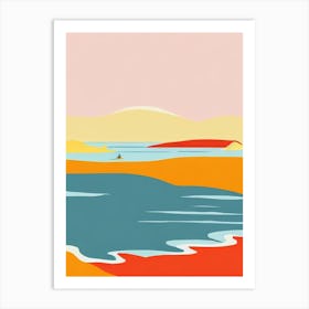 Inverloch Surf Beach Australia Midcentury Art Print