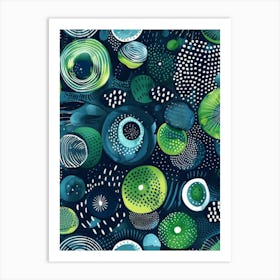 Blue Circles 8 Art Print