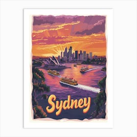 Aihrgdesign A Mid Century Modern Travel Poster For Sydney Sho 4c9b829b F0a5 4dc2 88eb 29176f2269af 3 Art Print