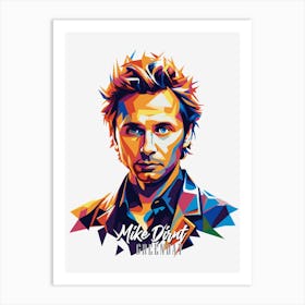 Greenday Mike Drnt 1 Portrait Music Icon Style WPAP Pop Art Art Print