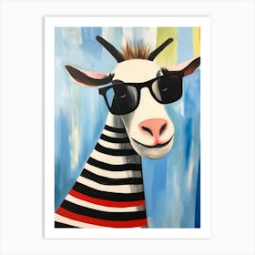 Little Goat 2 Wearing Sunglasses Art Print