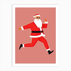 Santa Claus Running From You Art Print