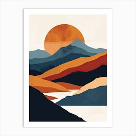 Sunset In The Sweden Mountains Art Print