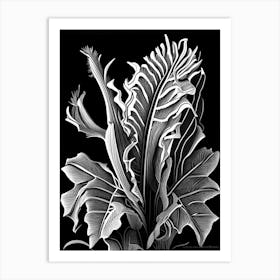 Staghorn Fern Linocut Art Print