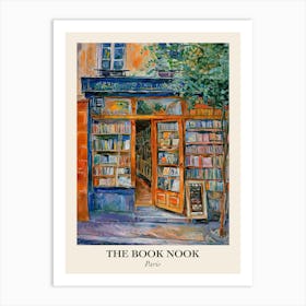 Paris Book Nook Bookshop 1 Poster Art Print