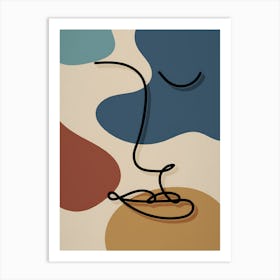 Abstract Women Face Art Print