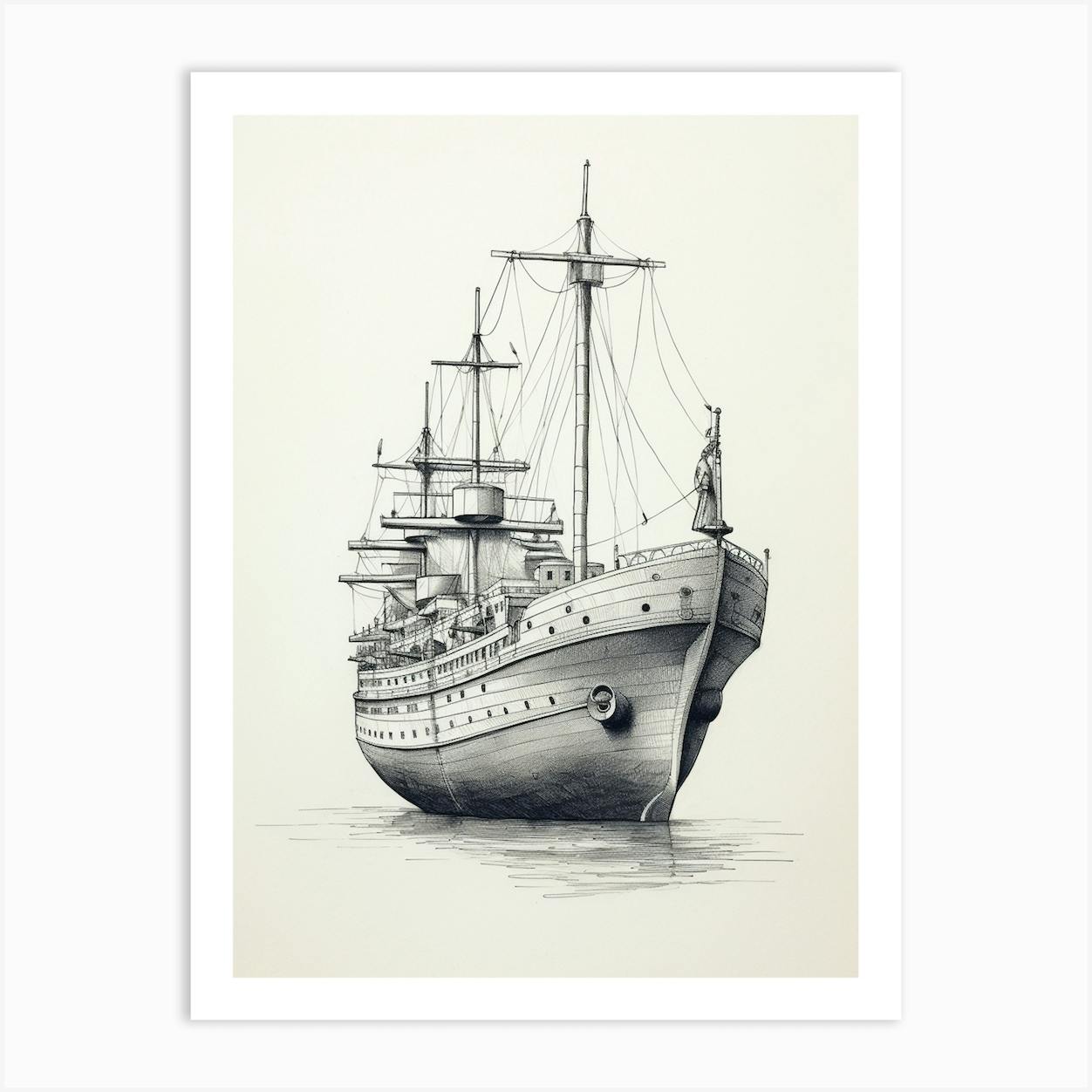 Drawing Ship Image Painting Sketch - Titanic - Clip Transparent PNG