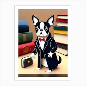 Boston Terrier-Reimagined 127 Art Print